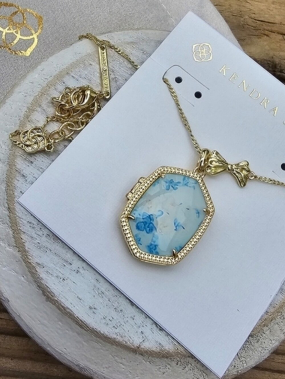 Kendra Scott x LoveShackFancy Daphne Gold Locket Necklace